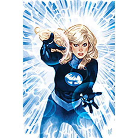 DF INVISIBLE WOMAN 1 GOLD SGN ADAM HUGHES 