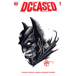 DF DCEASED 1 SGN RMRK HAESER BATMAN SKETCH 