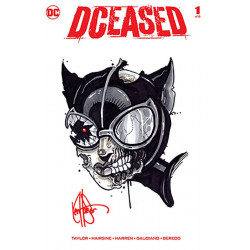 DF DCEASED 1 SGN RMRK HAESER CATWOMAN SKETCH 
