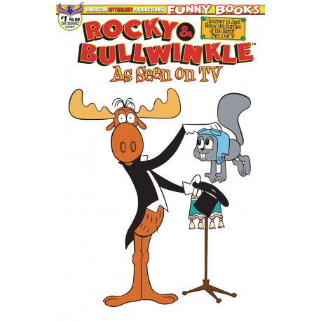 ROCKY BULLWINKLE SEEN ON TV 1 LTD ED RETRO ANIMATION CVR