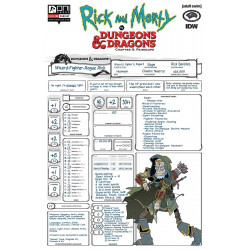 RICK MORTY VS D D II PAINSCAPE 3 CVR C CHARACTER SHEET