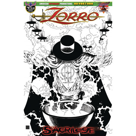 ZORRO SACRILEGE 4 VISIONS OF ZORRO B W LTD ED CVR