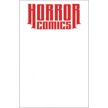 HORROR COMICS SKETCHBOOK ONE SHOT VIRGIN WHITE ED