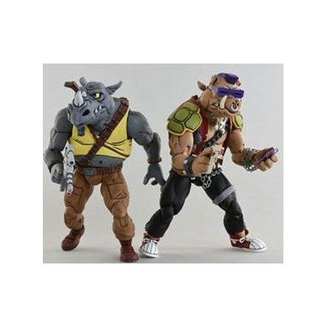 BEBOP & ROCKSTEADY LES TORTUES NINJA PACK 2 FIGURINES 18 CM