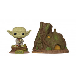 DAGOBAH YODA WITH HUT STAR WARS 40TH ANNIVERSARY POP! TOWN VINYL FIGURE
