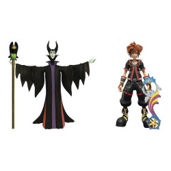 KINGDOM HEARTS 3 SELECT PACK 2 FIGURINES MALEFICENT SORA 18 CM