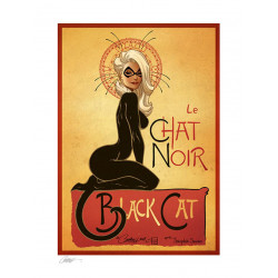 MARVEL IMPRESSION ART PRINT LE CHAT NOIR THE BLACK CAT BY SCOTT CAMPBELL 46 X 61 CM - NON ENCADR E