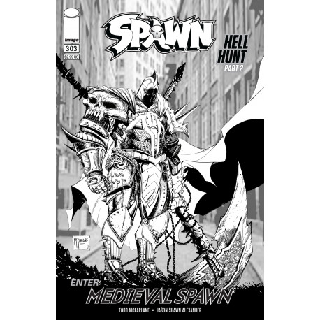 SPAWN 303 CVR C B W MCFARLANE