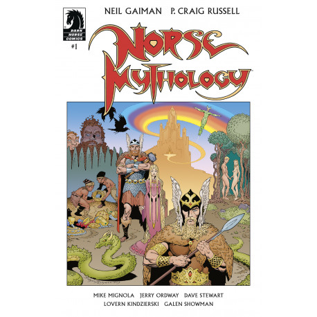 NEIL GAIMAN NORSE MYTHOLOGY 1 CVR A RUSSELL