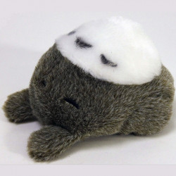 PELUCHE FLUFFY BEANBAG TOTORO GRIS ALLONGE MON VOISIN TOTORO 12CM