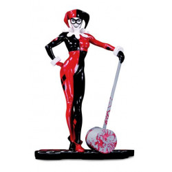 HARLEY QUINN BY ADAM HUGHES DC COMICS RED WHITE AND BLACK STATUE