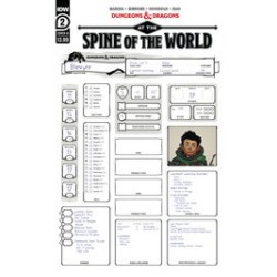 DUNGEONS DRAGONS AT SPINE OF WORLD 2 CVR B CHARACTER SHEET