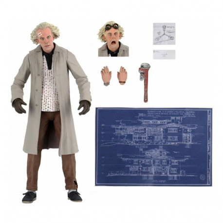 RETOUR VERS LE FUTUR FIGURINE ULTIMATE DOC BROWN 18 CM