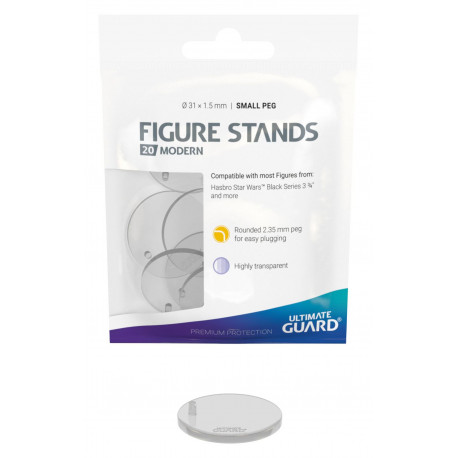 ULTIMATE GUARD FIGURE STANDS SMALL PEG MODERN 20 PIECES