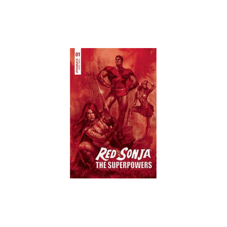 RED SONJA THE SUPERPOWERS 1 PARRILLO CRIMSON RED ART CVR