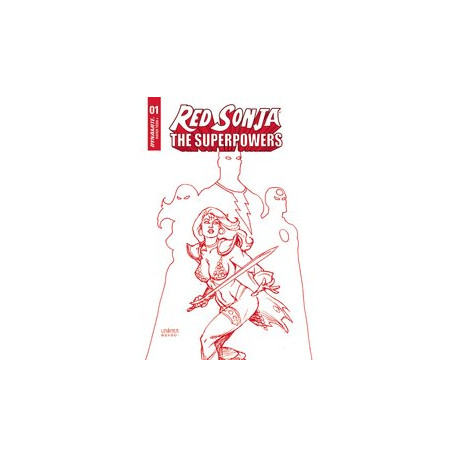 RED SONJA THE SUPERPOWERS 1 LINSNER CRIMSON RED ART CVR