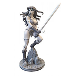 RED SONJA AMANDA CONNER BLACK AND WHITE ARTIST PROOF STATUE