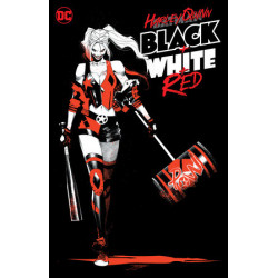 HARLEY QUINN BLACK WHITE RED