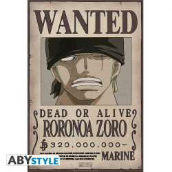 ZORO ONE PIECE - POSTER WANTED NEW 52X35 CM