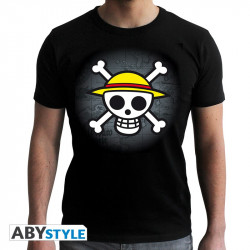 SKULL WITH MAP HOMME MC BLACK ONE PIECE TSHIRT TAILLE M