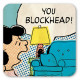 LUCY YOU BLOCKHEAD PEANUTS LOGOSHIRT COASTER 10 X 10 CM