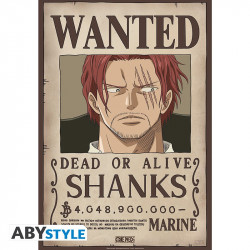 ONE PIECE - POSTER WANTED SHANKS 52X35 CM