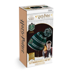 KNIT KIT SLYTHERIN HOUSE BOBBLE HAT HP WIZARDING WORLD