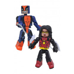 SPIDER-WOMAN WITH CONSTRICTOR MARVEL MINIMATES SERIES 80 2 PACK