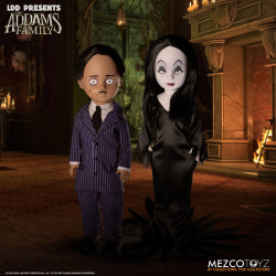 PACK POUPEES GOMEZ AND MORTICIA LA FAMILLE ADDAMS LIVING DEAD DOLLS 25 CM