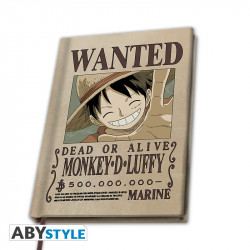 ONE PIECE - CAHIER A5 WANTED LUFFY