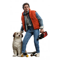 MARTY MCFLY AND EINSTEIN EXCLUSIVE RETOUR VERS LE FUTUR FIGURINES MOVIE MASTERPIECE 28 CM