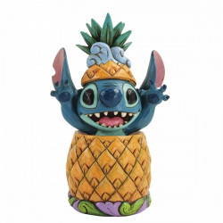 STITCH PINEAPPLE STAUE DISNEY TRADITIONS 14 CM