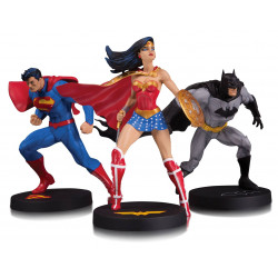 BATMAN SUPERMAN WONDER WOMAN DC DESIGNER SERIES PACK 3 STATUETTES TRINITY BY JIM LEE 18 CM