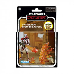 INCINERATOR TROOPER AND GROGU STAR WARS THE MANDALORIAN VINTAGE COLLECTION FIGURINE 2022 10 CM