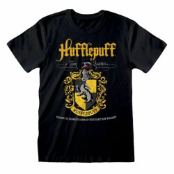 HARRY POTTER HUFFLEPUFF BLACK CREST T-SHIRT TAILLE S