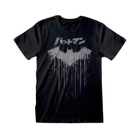 BATMAN JAPANESE LOGO DISTRESSED T-SHIRT TAILLE L