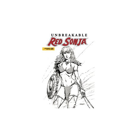 UNBREAKABLE RED SONJA 1 CVR D FINCH B W