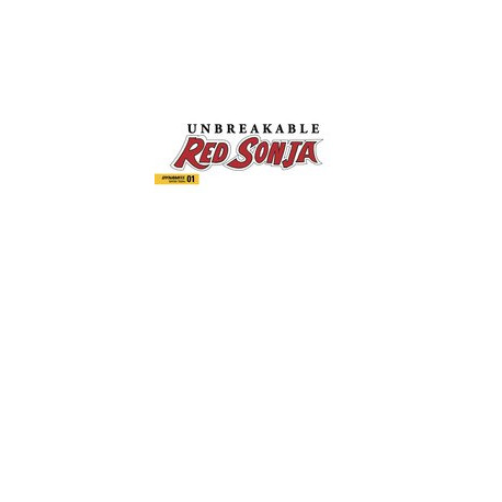 UNBREAKABLE RED SONJA 1 CVR F BLANK AUTHENTIX