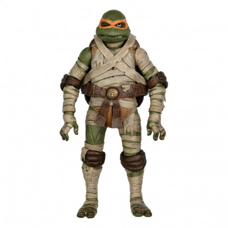 MICHELANGELO AS THE MUMMY UNIVERSAL MONSTERS X TEENAGE MUTANT NINJA TURTLES FIGURINE ULTIMATE 18 CM