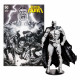 BATMAN LINE ART VARIANT GOLD LABEL SDCC DC DIRECT FIGURINE ET COMIC BOOK BLACK ADAM 18 CM