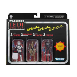 PACK 3 FIGURINES JEDI SURVIVOR STAR WARS VINTAGE COLLECTION GAMING GREATS 2022 SPECIAL 10 CM