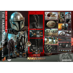 THE MANDALORIAN AND THE CHILD DELUXE STAR WARS THE MANDALORIAN PACK 2 FIGURINES 46 CM