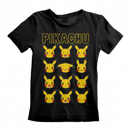 POKEMON PIKACHU FACES KIDS T-SHIRT TAILLE 12-13 ANS