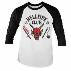 STRANGER THINGS 4 - HELLFIRE CLUB UNISEX RAGLAN T-SHIRT TAILLE MEDIUM