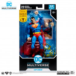 SUPERMAN VARIANT GOLD LABEL DC MULTIVERSE FIGURINE 18 CM
