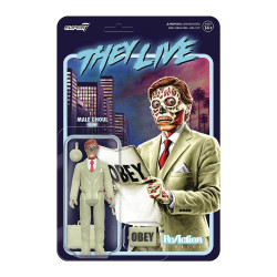 THEY LIVE W2 MALE GHOUL GLOW REACTION FIGURE 10 CM