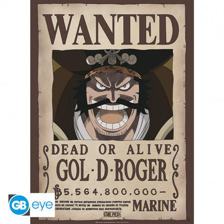 WANTED GOL D ROGER ONE PIECE - POSTER 52 X 38 CM