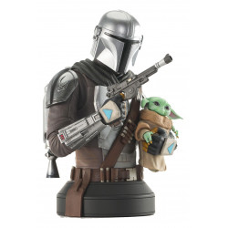 THE MANDALORIAN WITH GROGU STAR WARS THE MANDALORIAN BUSTE 15 CM