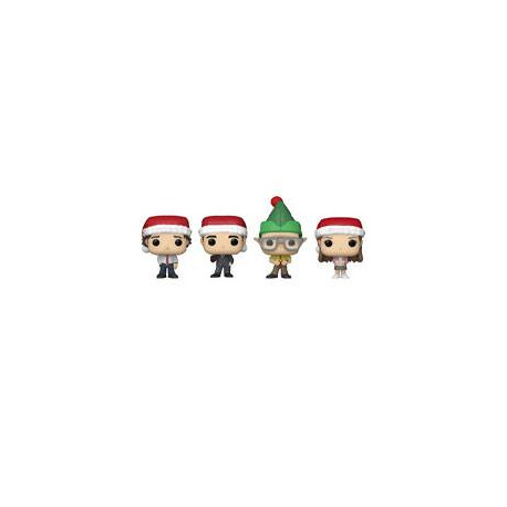 THE OFFICE HOLIDAY TREE HOLIDAY BOX 2022 PACK 4 FIGURINES POCKET POP VINYL 4 CM