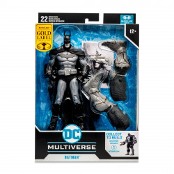 BATMAN ARKHAM CITY DC GAMING FIGURINE BUILD A BATMAN GOLD LABEL 18 CM